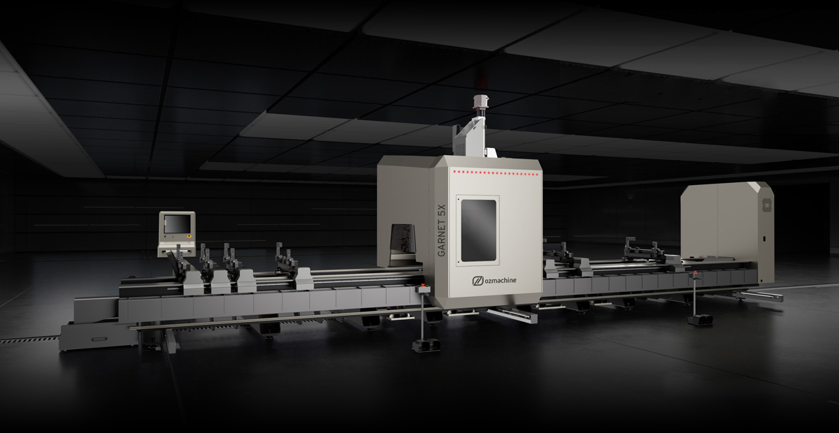 8 metre profil yükleme kapasitesi 8 adet servo kontrollü mengene 20+1 takım magazini 400 mm testere FANUC otomasyon Barkod Okuyucu 5 Eksen Alüminyum İşleme Makinası Alüminyum ve PVC makinesi En iyi Alüminyum makinesi İşleme merkezi